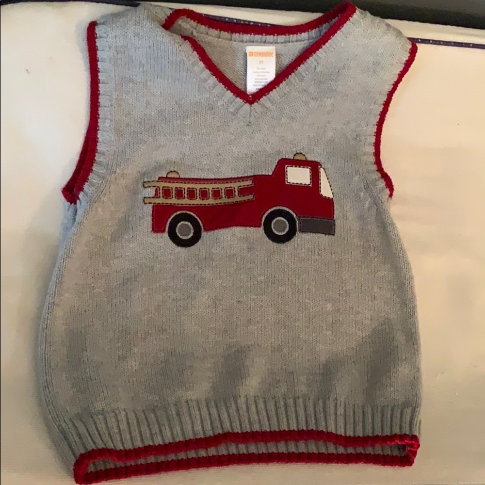 Gymboree train sweater vest 3t